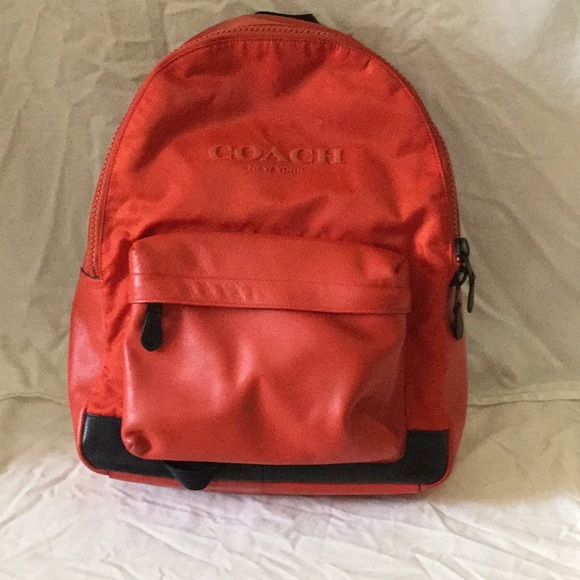 red coach backpack